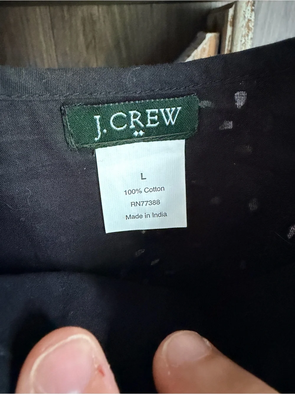 J. Crew Black Eyelet Ruffle-Trim Camisole